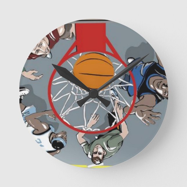 They're Playing Basketball Wall Clock (Front)
