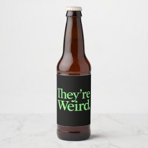 They're Weird 2024 Election President Harris Trump Beer Bottle Label