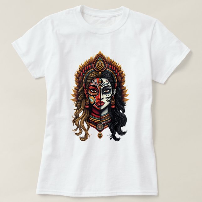 Theyyam-Kathakali Fusion – A Celebration of Kerala T-Shirt (Design Front)