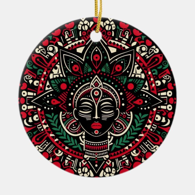Theyyam Spirit Christmas Ornament (Front)