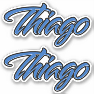 Thiago Nom bleu Autocollant Sticker Stickerset