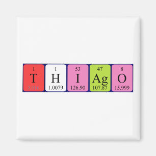 Thiago periodic table name magnet