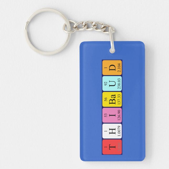 Thibaud periodic table name keyring (Front)