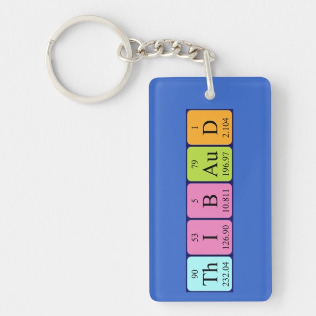 Thibaud periodic table name keyring (Front)