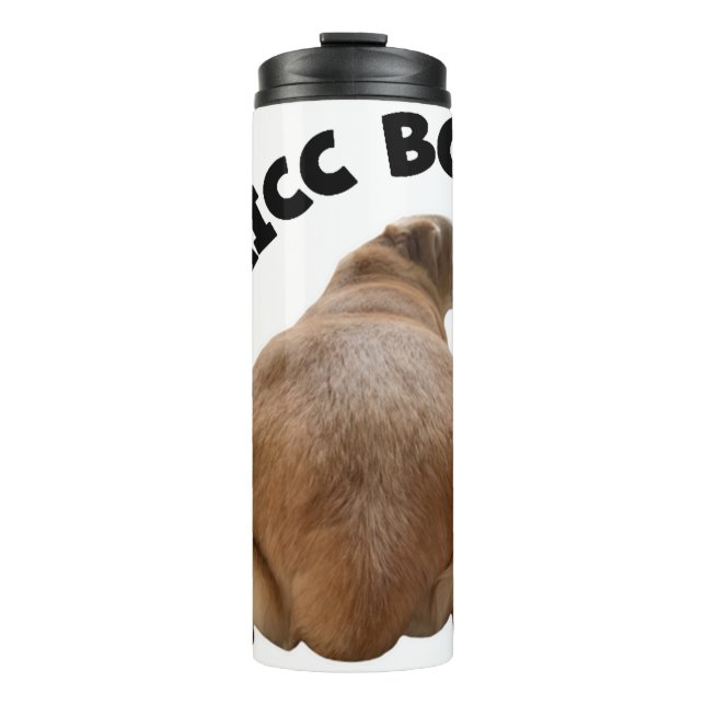 Thicc Boi Fat and Funny Yellow Labrador Retriever  Thermal Tumbler (Front)