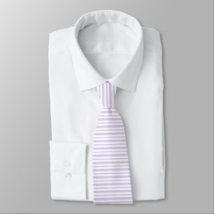 Thick and Thin Lavender and White Stripes Tie