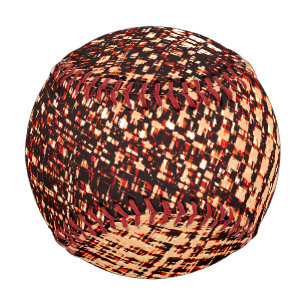Thick criss-cross scratches in orange with shadow  baseball