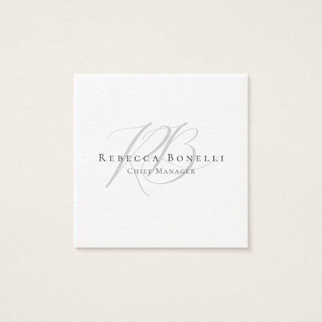 Thick Exclusive Unique Monogram Profile Card (Front)