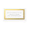 Thick Gold Border on White Business Card Template