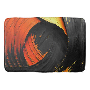 Thick Impasto Oil Painted Abstract 2 Bath Mat