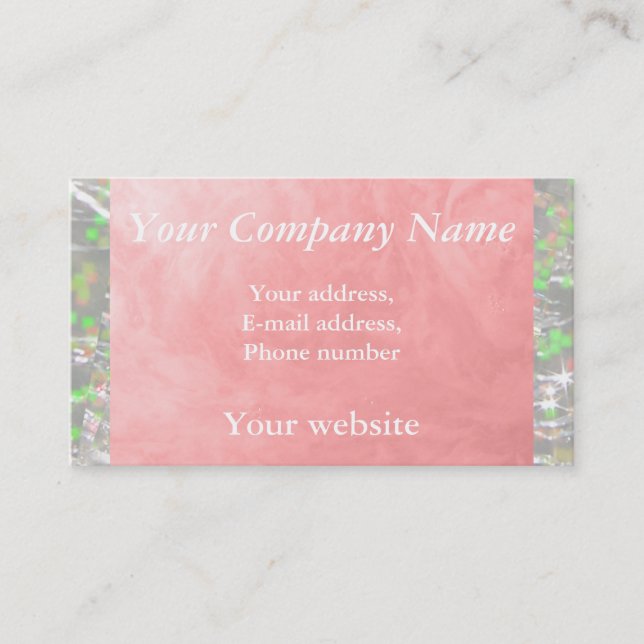Thick Soapy Water 1256 Pink Business Card (Front)