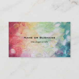 Thick Textured Abstract Paint Business Card