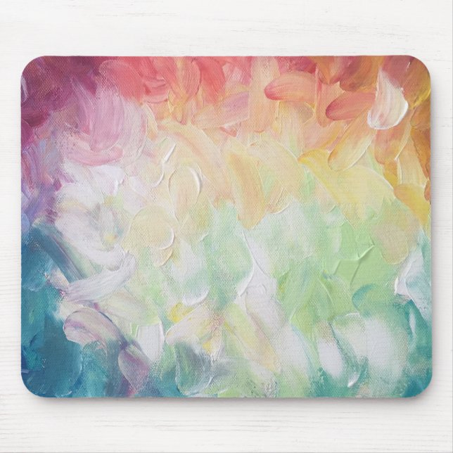 Thick Textured Abstract Paint Mouse Pad (Front)