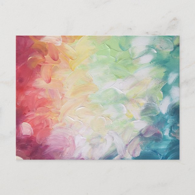 Thick Textured Abstract Paint Postcard (Front)