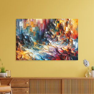 Thick Textured Paint Pattern Canvas Print