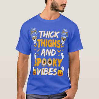 Thick Thighs And Spooky Halloween Pumpkin Lover Ho T-Shirt