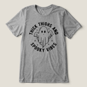 "Thick Thighs And Spooky Vibes" Tri-Blend Shirt