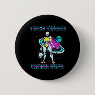 Thick Thighs Crush Guys Weightlifting Bodybuilding 2 Inch Round Button