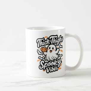 Thick Thighs Spooky Vibes Coffee Mug