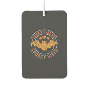 Thick Thighs Spooky Vibes Halloween Bat Design_1 Air Freshener