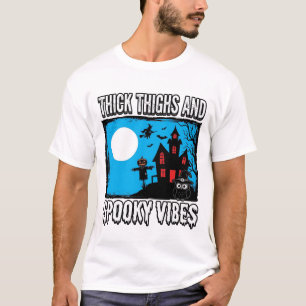 Thick Thighs Spooky Vibes Halloween Shirt Design_1
