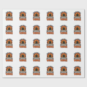 Thick Thighs Witchy Vibes Halloween Shirt Design_1 Wrapping Paper