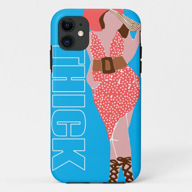 Thick Woman in a Polka Dot Dress Case-Mate iPhone Case (Back)