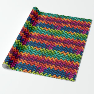Thick wool colourful pattern wrapping paper