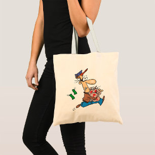 Thief Stealing Money Tote Bag
