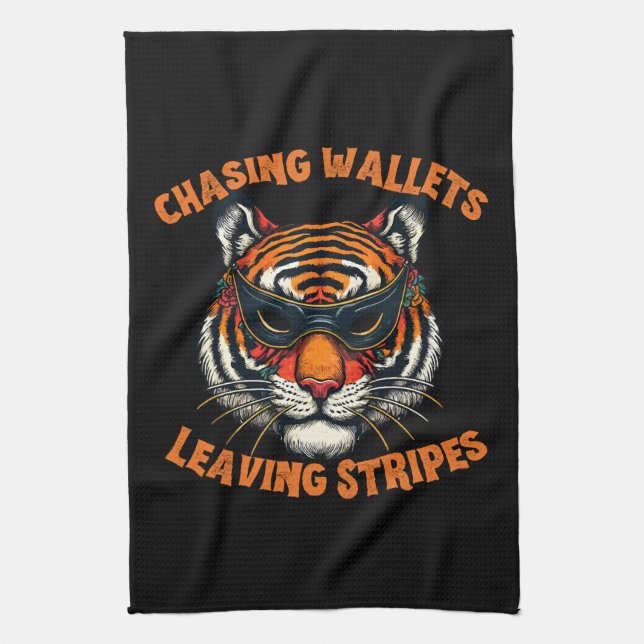 Thief tiger kitchen towel (Vertical)