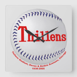 Thillens Stadium, Chicago, Illinois Square Wall Clock