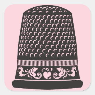 Thimble by FiberFlies Square Sticker