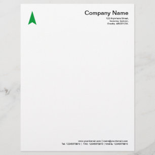 Thin Arrow - Grass Green Letterhead