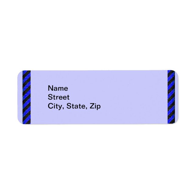 Thin Black and Blue Diagonal Stripes (Front)