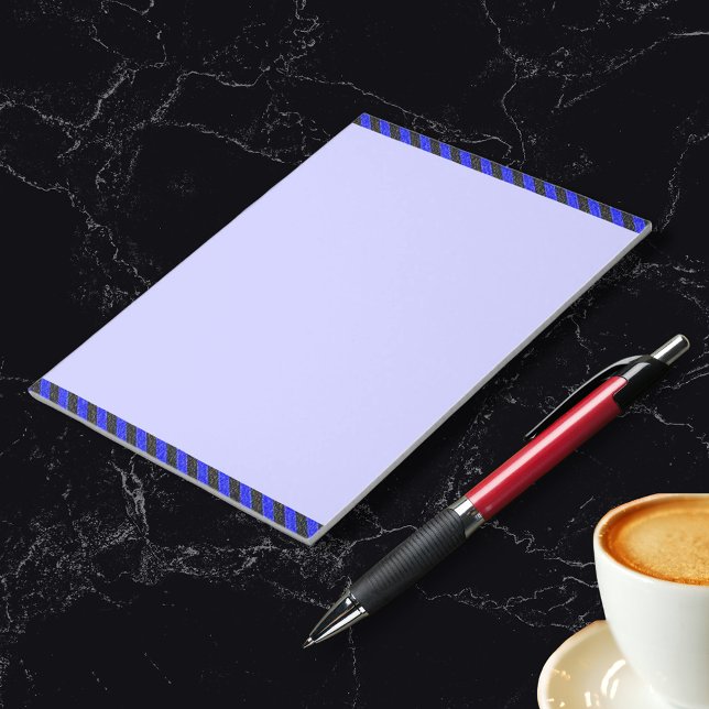 Thin Black and Blue Diagonal Stripes Notepad (Thin Black and Blue Diagonal Stripes Notepad)