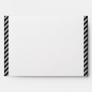 Thin Black and Grey Diagonal Stripes Envelope