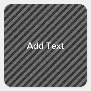 Thin Black and Grey Diagonal Stripes Square Sticker