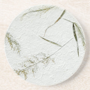 Thin blades of grass Japanese rice paper Coaster