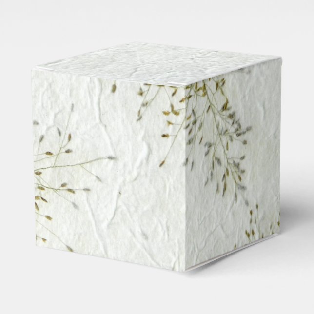 Thin blades of grass Japanese rice paper Favor Box (Front Side)