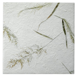 Thin blades of grass Japanese rice paper Tile