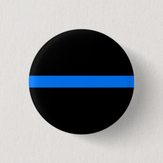 "THIN BLUE LINE" 1 INCH ROUND BUTTON