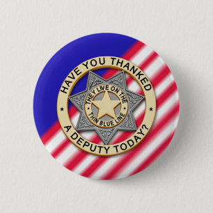 Thin Blue Line 2 Inch Round Button