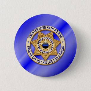 Thin Blue Line 2 Inch Round Button