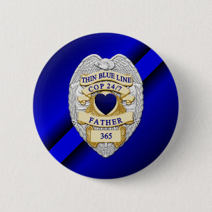 Thin Blue Line 2 Inch Round Button