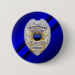 Thin Blue Line 2 Inch Round Button