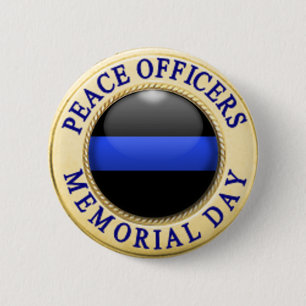 Thin Blue Line 2 Inch Round Button