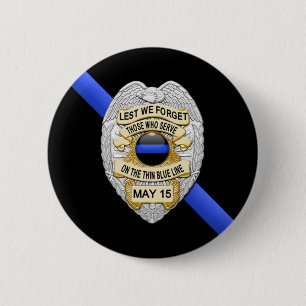 Thin Blue Line 2 Inch Round Button