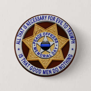 Thin Blue Line 2 Inch Round Button