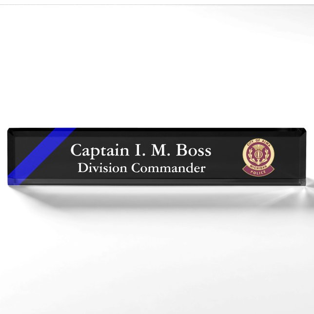 Thin Blue Line - Agency Patch Nameplate (Front)