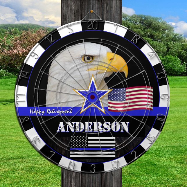 Thin Blue Line & American Flag darts, police / USA Dartboard (Creator Uploaded)